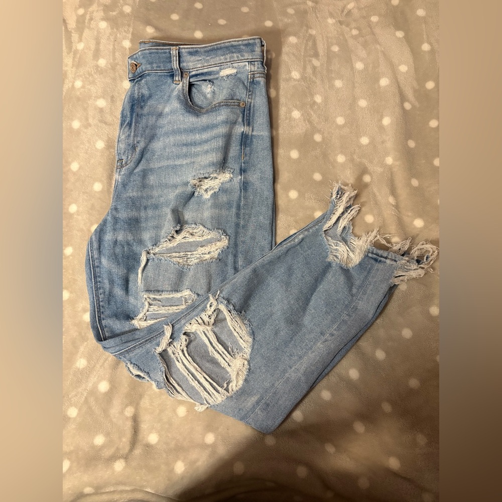 American Eagle Distressed Mom Jeans